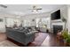 Inviting living room with fireplace, TV, and comfortable seating area at 1821 Towne St, Johns Island, SC 29455
