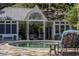 Relaxing backyard with a pool surrounded by elegant lounge chairs, perfect for outdoor entertaining at 208 Sumter Ave, Summerville, SC 29483