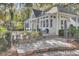Elegant pool house exterior with stone facade and landscaped surroundings, perfect for outdoor living at 208 Sumter Ave, Summerville, SC 29483