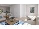 Well-lit living space with stylish decor flowing into the kitchen and dining area at 2161 W Jimtown Dr # 101, North Charleston, SC 29405