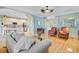 Comfortable living room boasts hardwood floors, and an inviting gray sofa at 2228 Daniel Island Dr, Charleston, SC 29492