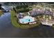 Spectacular aerial view of the community's pool and recreation area, nestled by a scenic lake at 274 Tupelo Lake Dr, Summerville, SC 29486