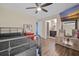Comfortable bedroom with decorative furnishings and fixtures, and wood-style flooring at 439 Temple Rd, Ladson, SC 29456