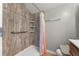 Accessible bathroom with updated fixtures and a built-in shower seat at 504 Dolphin Dr, Summerville, SC 29485