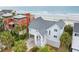 Aerial view of beach house with multiple decks near the ocean at 505 E Arctic Ave, Folly Beach, SC 29439