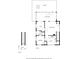 Second floor plan view of a home including a balcony, living room, dining room, and kitchen at 509 E Ashley Ave, Folly Beach, SC 29439