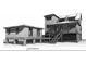 Detailed architectural rendering showing the front perspective view of a modern home design at 509 W Ashley Ave, Folly Beach, SC 29439