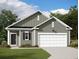 Charming single Gathering home with gray siding, white trim and a two car attached garage at 547 Pender Woods Dr, Summerville, SC 29486