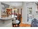 Dining area with hardwood floors, chandelier lighting and a view of outdoor space at 652 Spinner Cir, Mount Pleasant, SC 29464