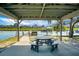Inviting covered picnic area with waterway views, complemented by community docks and scenic surroundings at 652 Spinner Cir, Mount Pleasant, SC 29464