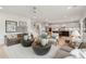 Bright living room with open access to the kitchen, neutral decor, and comfortable seating at 766 Maynard Ln, Summerville, SC 29486