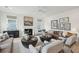 Spacious living room featuring a fireplace, neutral tones, and comfortable seating arrangements at 766 Maynard Ln, Summerville, SC 29486