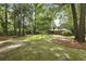 Expansive backyard featuring mature trees and a glimpse of the charming brick home, offering a serene outdoor space at 96 King Charles Cir, Summerville, SC 29485