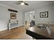 Bright home office space featuring hardwood floors, neutral walls, and a comfortable workspace at 96 King Charles Cir, Summerville, SC 29485