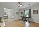 Spacious home office with hardwood floors, light gray walls, and a view of the yard at 96 King Charles Cir, Summerville, SC 29485