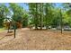 A well-maintained community playground with swings, a climbing structure, and a covered picnic area surrounded by mature trees at 96 King Charles Cir, Summerville, SC 29485
