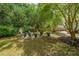 Picturesque backyard featuring a cozy fire pit area, lush greenery, and an outdoor cooking space for entertaining at 1098 Blue Marlin Dr, Charleston, SC 29412