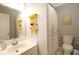 Well-lit bathroom featuring modern fixtures and decorative accents at 136 Blue Jasmine Ln, Summerville, SC 29483