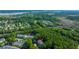 Scenic aerial view of neighborhood community surrounded by ponds and lush, mature trees at 136 Fair Sailing Rd, Mount Pleasant, SC 29466
