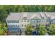 Aerial view showcasing the community's well-maintained townhomes and lush landscaping at 136 Fair Sailing Rd, Mount Pleasant, SC 29466