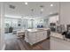 Open-concept kitchen with white cabinetry, a central island, and stainless steel appliances, creating a modern space at 165 Village Ponds Dr, Summerville, SC 29483