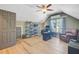 Bonus room featuring hardwood floors, vaulted ceiling, chair and office with desk at 180 Willowbend Ln, Summerville, SC 29485