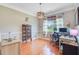 Office with hardwood floors, natural light, and neutral wall color at 180 Willowbend Ln, Summerville, SC 29485