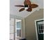 Screened porch has a ceiling fan, providing air circulation and comfort at 207 Short Woods Ct, Summerville, SC 29486