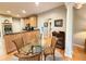 Eat-in kitchen showcases stainless appliances and convenient access to laundry room at 213 Ashmont Dr, Wando, SC 29492