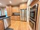 Well-equipped kitchen featuring stainless steel appliances and ample cabinet space at 213 Ashmont Dr, Wando, SC 29492