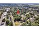 Scenic aerial view of tree-lined neighborhood with mature landscaping, close to roadways and recreation at 2215 Suffolk St, North Charleston, SC 29405