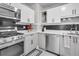 Chic kitchen features stainless steel appliances, white cabinetry, and a modern design at 2215 Suffolk St, North Charleston, SC 29405