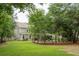 Backyard view of a well-maintained lawn, complemented by mature trees and the home's exterior at 233 Camber Rd, Huger, SC 29450