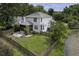 Aerial view of property with large fenced backyard and access to pond at 340 Stefan Dr, Charleston, SC 29412