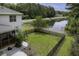 Aerial view of the backyard, with access to pond, and surrounding landscape at 340 Stefan Dr, Charleston, SC 29412