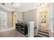 Upstairs hallway featuring lovely console table with decorative storage at 4117 Rigsby Ln, Charleston, SC 29414