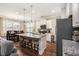 Eat-in kitchen with granite countertops, stainless steel appliances, and an island with stool seating at 4117 Rigsby Ln, Charleston, SC 29414