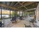 View of the water from the back porch with several seating areas available at 4940 Lambs Rd, North Charleston, SC 29418