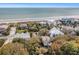 Beautiful aerial view of homes near the beach with stunning ocean views at 504 W Ashley Ave, Folly Beach, SC 29439