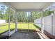 Screened-in back porch provides a view of the spacious green backyard and privacy fence at 715 Hilchot Dr, Summerville, SC 29486