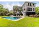 Beautiful backyard with a sparkling pool and spacious outdoor living area, ideal for entertaining at 932 Middle St, Sullivans Island, SC 29482