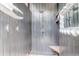 Rustic outdoor shower features stylish shower head, and a charming crab claw decoration at 932 Middle St, Sullivans Island, SC 29482