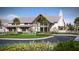 Beautiful rendering of the community clubhouse surrounded by a well-manicured green lawn and landscaping at 105 Barker Street, Summerville, SC 29486