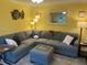 Comfortable living room with a large sectional sofa and stylish decor at 106 Labrador Ct, Summerville, SC 29485