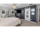 Stylish bedroom boasting a sleek accent wall, chic decor, and a modern, comfortable atmosphere at 108 Rusting Link Rd, Summerville, SC 29483