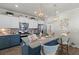Stylish kitchen with granite countertops, stainless steel appliances, and an eat-in island with seating at 108 Rusting Link Rd, Summerville, SC 29483