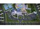 Aerial view of community clubhouse and expansive parking at 109 Barker Street, Summerville, SC 29486