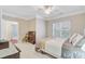 Bedroom with a ceiling fan, a large window, and carpeted floors at 1111 Basildon Rd, Mount Pleasant, SC 29466