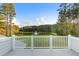 Serene view from the deck of a backyard pond with a fountain, surrounded by mature trees at 1130 Plantation Overlook Dr, Moncks Corner, SC 29461