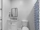 Clean bathroom with modern fixtures, a stylish mirror, and a white vanity at 1130 Plantation Overlook Dr, Moncks Corner, SC 29461